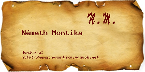 Németh Montika névjegykártya